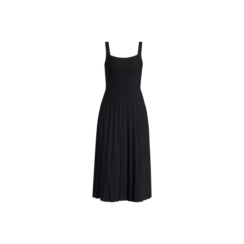 Staud Ellison Pleated Sleeveless Midi Dress-0