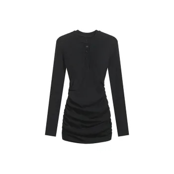 ABBY GODDESS Long Sleeved Dresses Women's Black