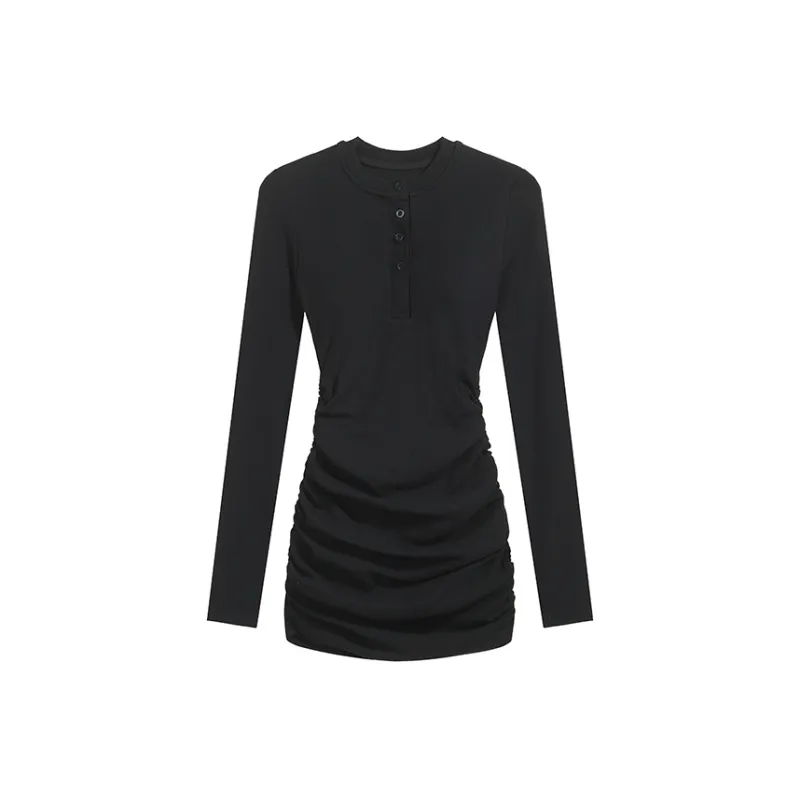 ABBY GODDESS Long Sleeved Dresses Women's Black-0