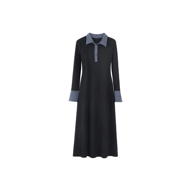 JOSR Long Sleeved Dress Women's Black-0