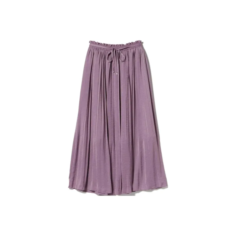 Beams Casual Long Skirts Women's Purple-0