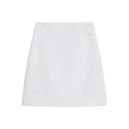 SCANLAN THEODORE Lace Tailored Mini Skirt Casual Short Skirts Women's White/White
