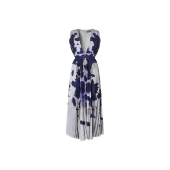 ALTUZARRA FW24 Sleeveless Dress Women's Blue White
