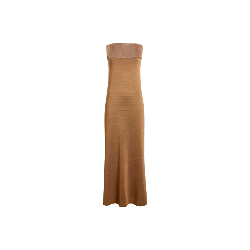 KHAITE SS25 Ruslan Dress Sleeveless Dress Women's Almond/Almond-0