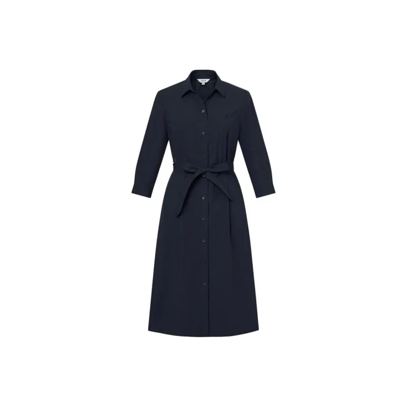 HAZZYS Long Sleeved Dresses Women's Navy Blue-0