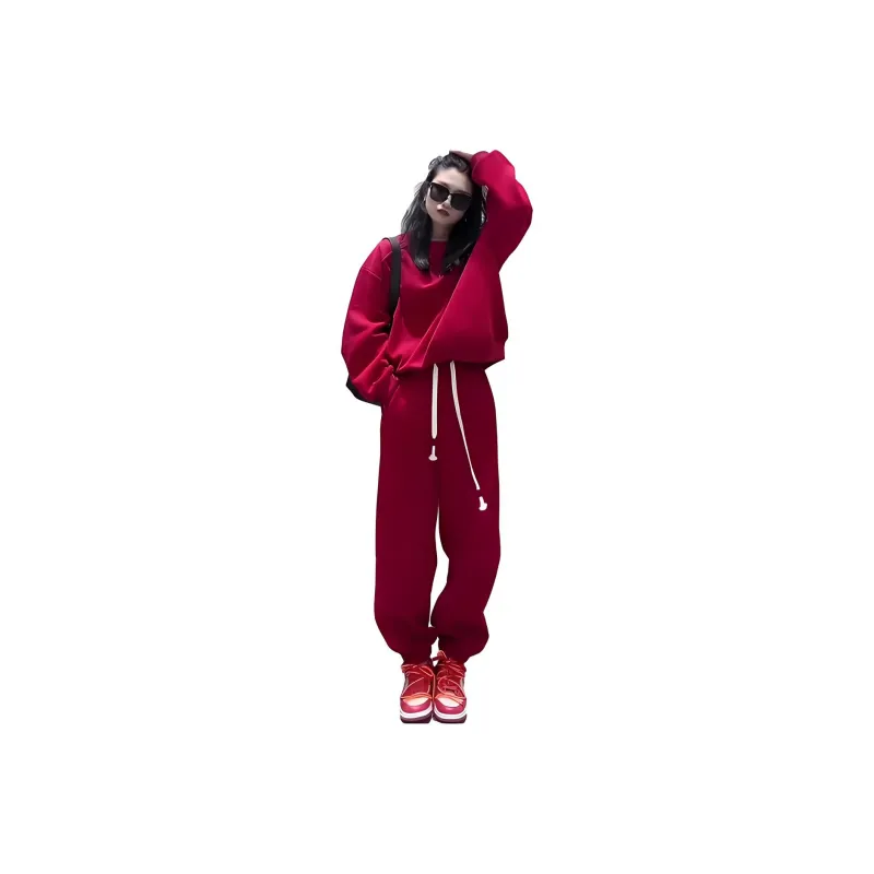 Fan Yiyi Casual Suit Women's Red-0