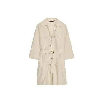 ZARA Long Sleeved Dress Women's Light Beige