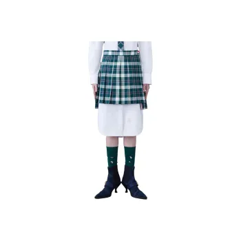 THOM BROWNE School Uniform Pleated Mini Skirt