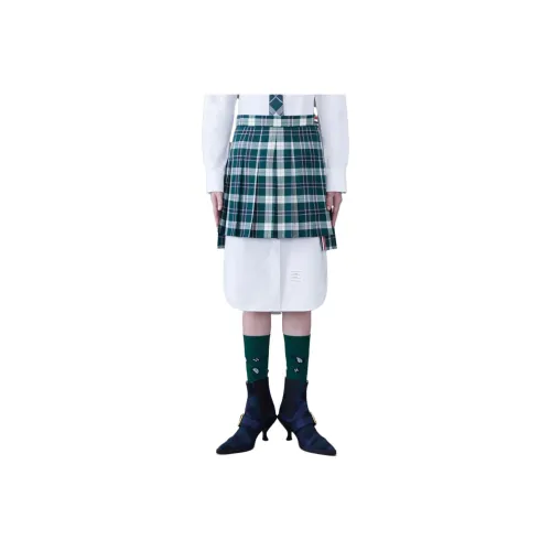 THOM BROWNE School Uniform Pleated Mini Skirt