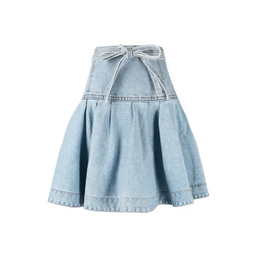 WE11DONE Denim Short Skirts Women's Blue