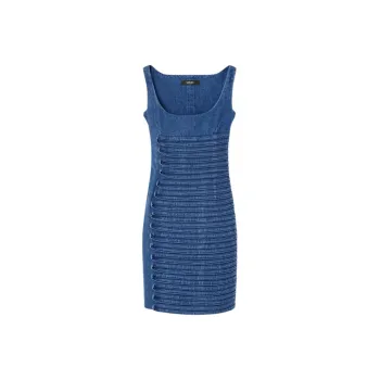 VERSACE Panelled Denim Mini Dress
