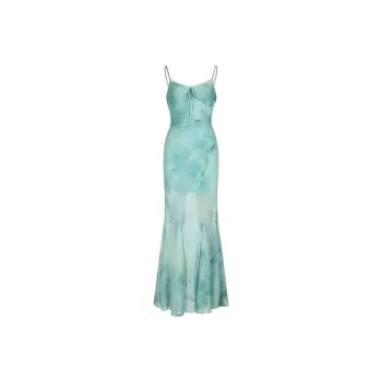 HUINIAN Slip Dress Women's Cyan