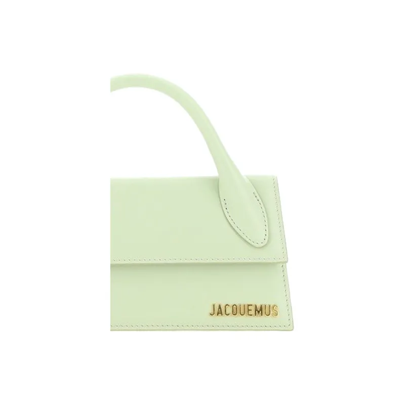 Jacquemus Cow Leather Shoulder Bag Crossbody Bag Handbag Women's Light Green-3