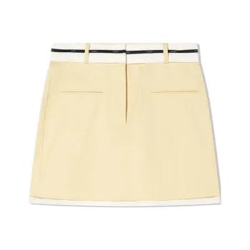 COVERINS Casual Short Skirts Women's Light Yellow