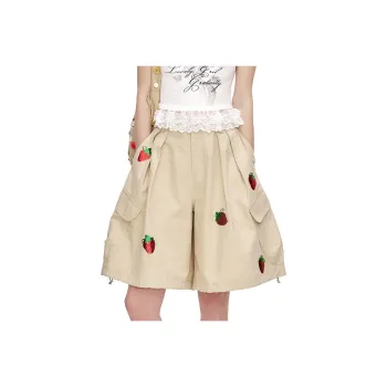 ELF SACK Casual Shorts Women's Strawberry Khaki