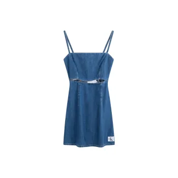 CALVIN KLEIN Slip Dresses Women's Denim Blue