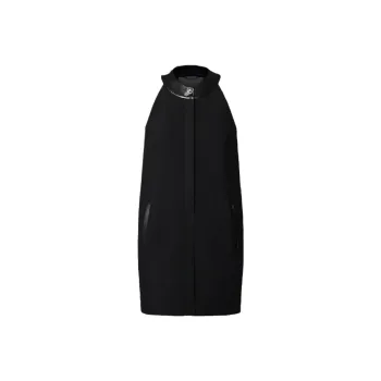 LOUIS VUITTON Leather Accent Straight Dress