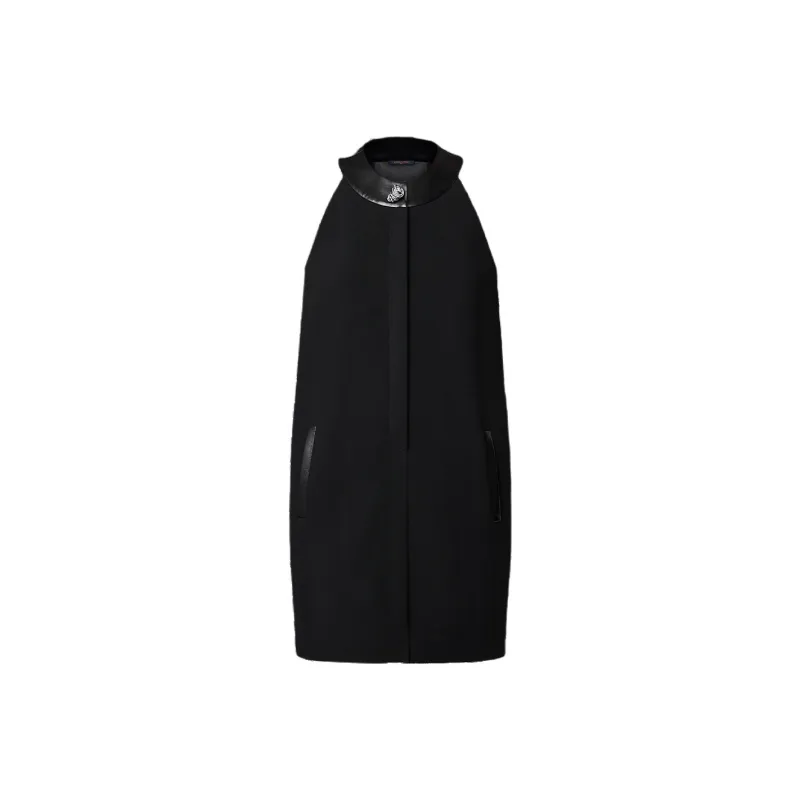 LOUIS VUITTON Leather Accent Straight Dress-0