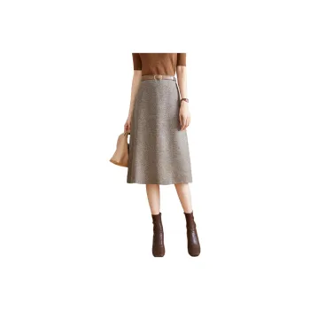 Still Quiet Casual Long Skirt Women's Coffee