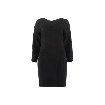 RODEBJER Ribbed knit V neck Dress