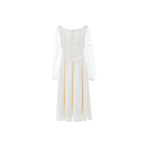 PAZZO Long Sleeved Dresses Women's Apricot