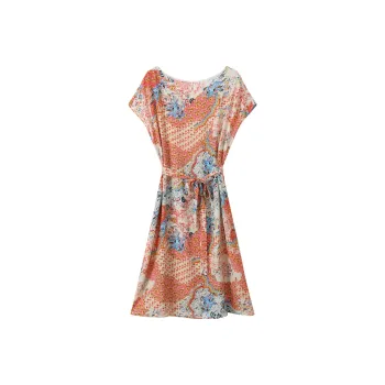 H-YXIANG Short-Sleeved Dresses Women's Longing For Pastoral