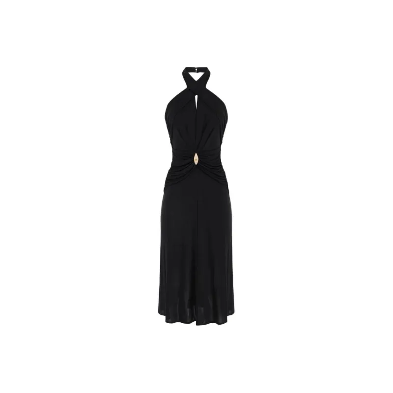 Elisabetta Franchi Logo plaque Midi Dress-0