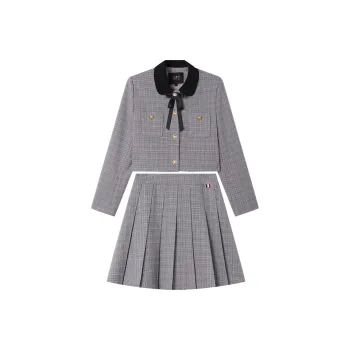LOUISY AO Skirt Set Women's Gray Plaid
