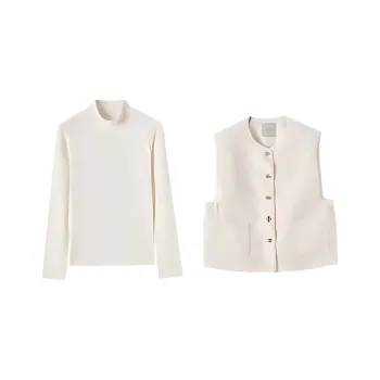 EICHITOO Casual Suit Women's Ecru Pattern