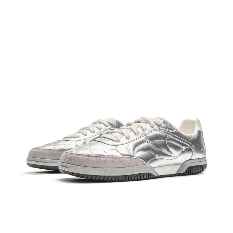 LiNing Shock Absorbers With Slip Resistant And Abrasion Resistant Properties Low Top Casual Shoes Unisex Silver-2