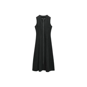 ZARA Sleeveless Dress Women's Grey / Beige