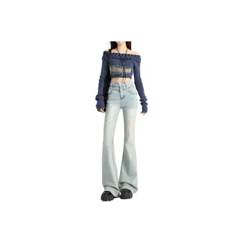 YINLEI Jeans Women's Light Blue