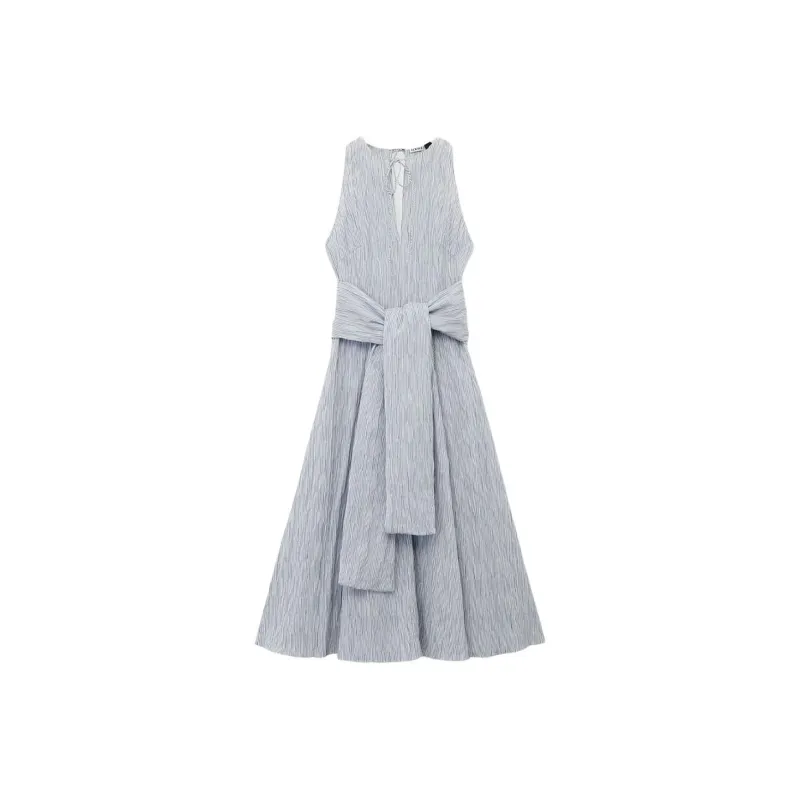 LOEWE Paula's Ibiza SS25 Sleeveless Dress Women's Blue-0