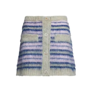 MARNI Striped Mini Skirt 'Azalea'