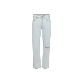ARITZIA Denim Forum The '90s Marlo Hi-Rise Baggy Jean Jeans Women's Distressed Bleach Bl/White/Blue