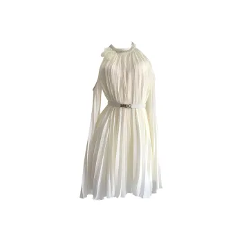 KKX Long Sleeved Dress Women's Milk White
