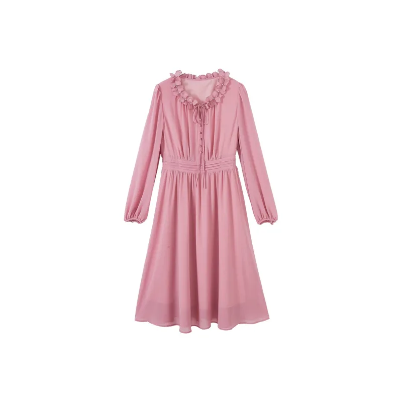 XIANGYING Long Sleeved Dress Women's-2