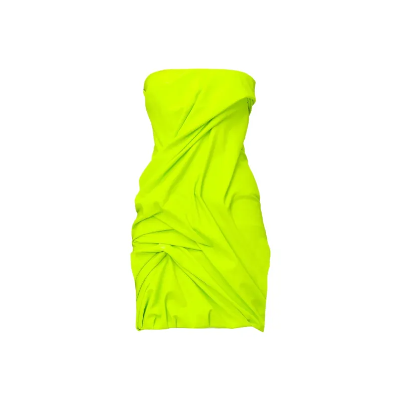 Alexander McQueen FW224 Sleeveless Dress Women's Neon Yellow-0
