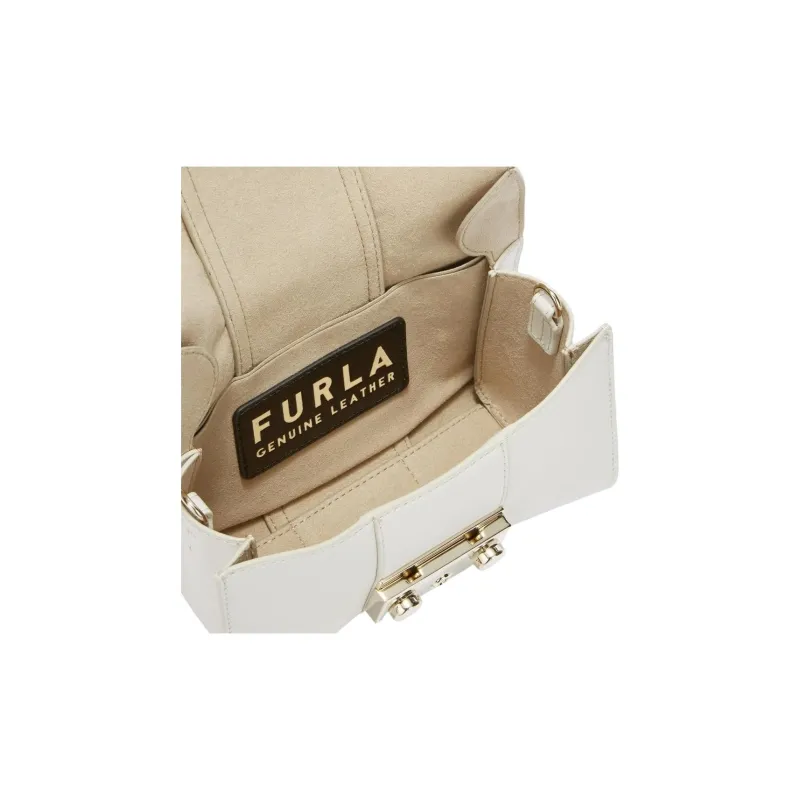 Furla Leather Shoulder Bag, Crossbody Bag Women's White-2