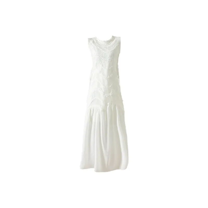 Udon House Sleeveless Dress Women's White-0