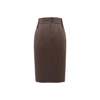 SAINT LAURENT Button Detailed Pencil Skirt