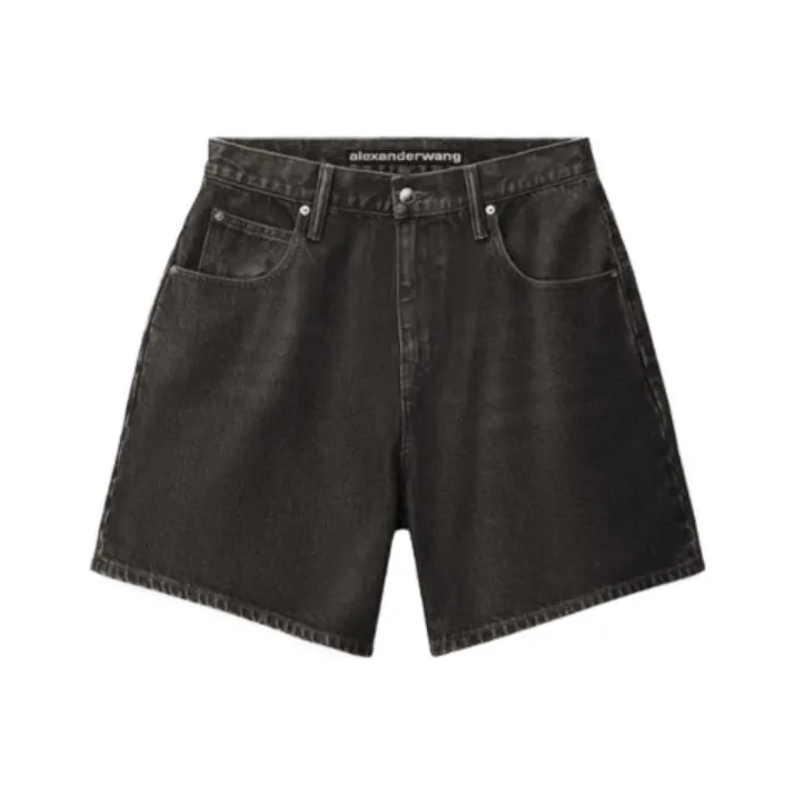 Alexander Wang Coated Denim Shorts-0