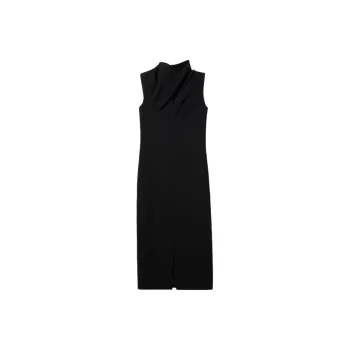 GUCCI Sable Drape Detailed Sleeveless Dress