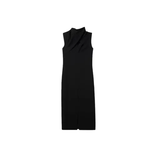 GUCCI Sable Drape Detailed Sleeveless Dress