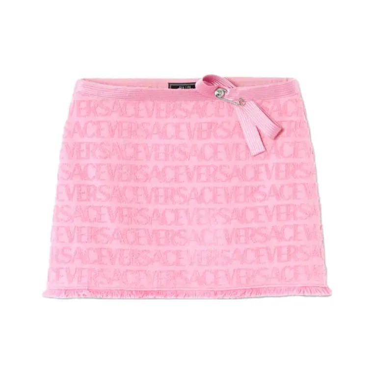 VERSACE X Dua Lipa VERSACE Allover Devoré cotton Shorts-0