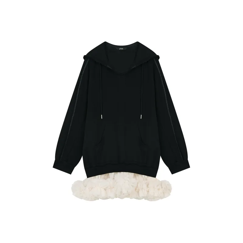 ELF SACK Long Sleeved Dress Women's Ballet Black-0