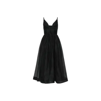 Zimmermann Illustration Gathered Detailed Midi Dress