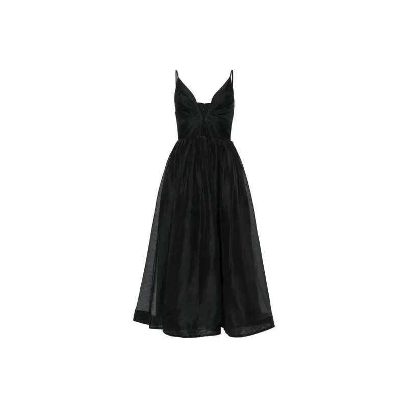 Zimmermann Illustration Gathered Detailed Midi Dress-0