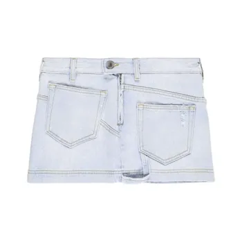 The Attico Abra Denim Mini Skirt