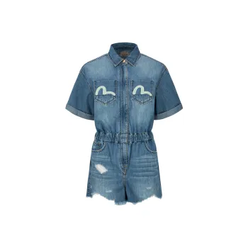 EVISU Denim Shorts Women's Denim Blue